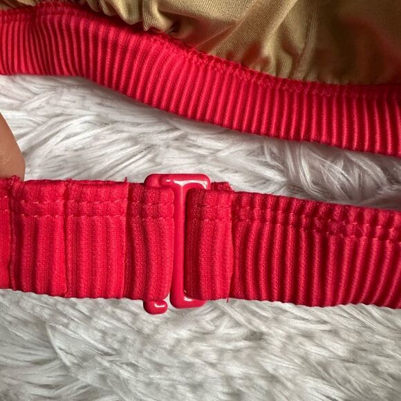 Old Navy 2 Piece Swimsuit Bikini New Ribbed Pink Womens Size Large - Picture 8 of 11